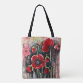 Tote Bag Fleurs De Pavot En Aquarelle (Dos)