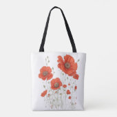 Tote Bag Fleurs de pavot orange (Dos)