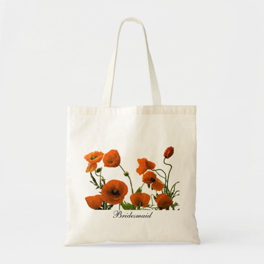 Tote Bag Fleurs de pavot orange de Bridesmaid (Devant)