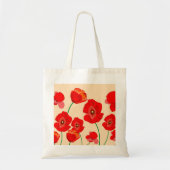 Tote Bag Fleurs de pavot rouge sur l'illustration Arrière - (Devant)