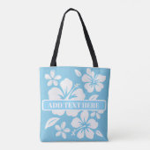 Tote Bag Fleurs de plage bleu tropical (Dos)