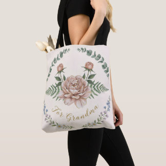 Tote Bag Fleurs de prairie à l'aquarelle douce Éco