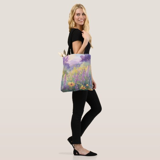 Tote Bag Fleurs de printemps (Sur le modèle)