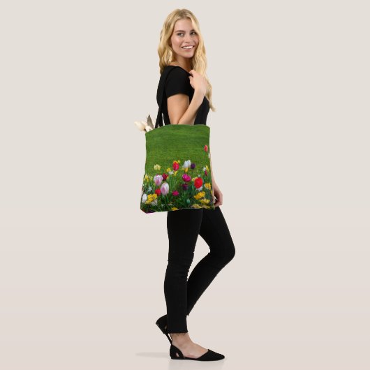 Tote Bag Fleurs de printemps (Sur le modèle)