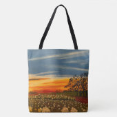 Tote Bag Fleurs de printemps au coucher du soleil, par Gary (Devant)