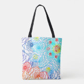 Tote Bag Fleurs de printemps colorées (Dos)