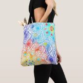 Tote Bag Fleurs de printemps colorées (De près)