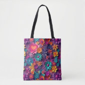 Tote Bag Fleurs de printemps colorées Motif (Devant)