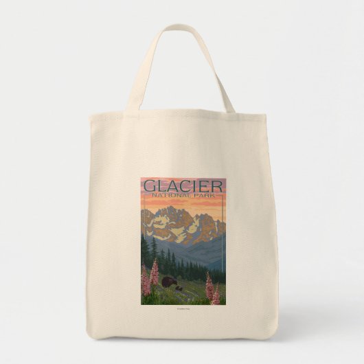 Tote Bag Fleurs de printemps - Parc national des Glaciers, (Devant)
