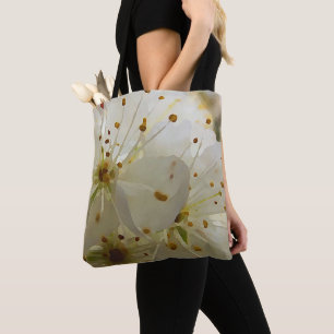 Tote Bag Fleurs de prune sauvage Art impressionniste