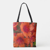 Tote Bag Fleurs de Rhododendron Orange Clair (Dos)