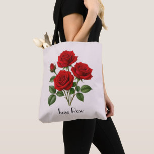 Tote Bag Fleurs de rose de juin