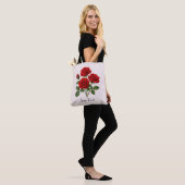 Tote Bag Fleurs de rose de juin (Sur le modèle)