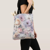 Tote Bag Fleurs de rose élégantes (De près)