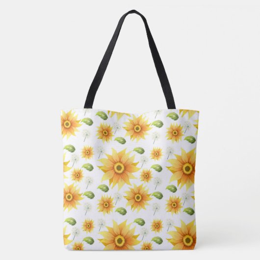 Tote Bag Fleurs de soleil (Dos)