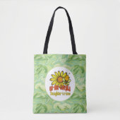 Tote Bag Fleurs de soleil et abeilles de belle-fille (Devant)