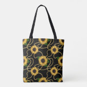 Tote Bag Fleurs de soleil jaunes élégantes Motif élégant su (Dos)