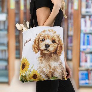 Tote Bag Fleurs de soleil mignonettes personnalisées