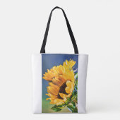 Tote Bag Fleurs de soleil rayonnantes (Dos)