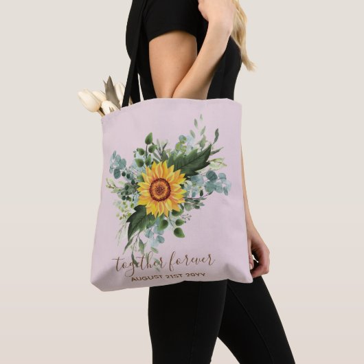 Tote Bag Fleurs de soleil rustiques Eucalyptus Leaf (De près)