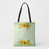 Tote Bag Fleurs de soleil sur tableau de bord (Devant)
