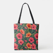 Tote Bag Fleurs de Tilleul Tropical Vibrant (Dos)