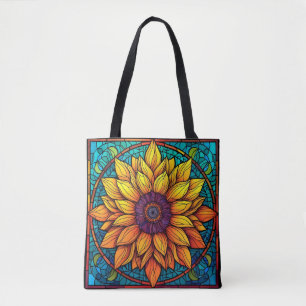 Tote Bag Fleurs de Tournesol étonnantes en verre