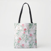Tote Bag Fleurs de trèfle à l'aquarelle (Devant)