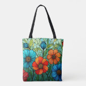 Tote Bag Fleurs de verre coloré (Dos)