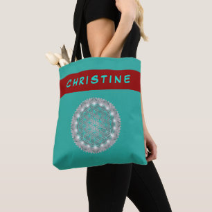 Tote Bag FLEURS DE VIE - Géométrie Sacrée Lumière 2