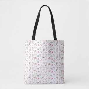 Tote Bag Fleurs délicates assorties en Motif
