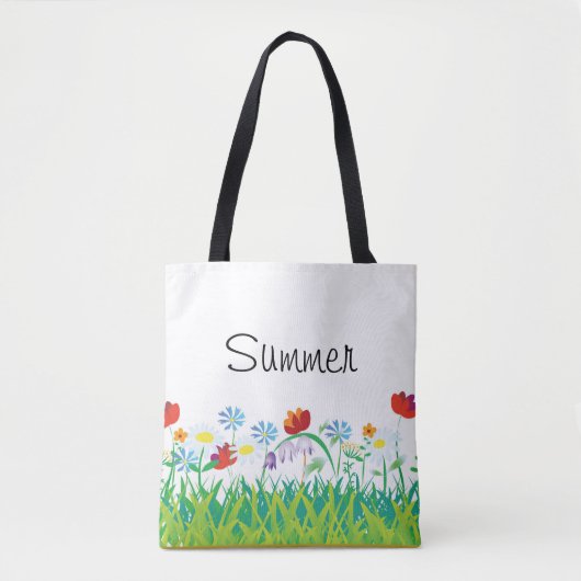 Tote Bag fleurs d'été (Devant)