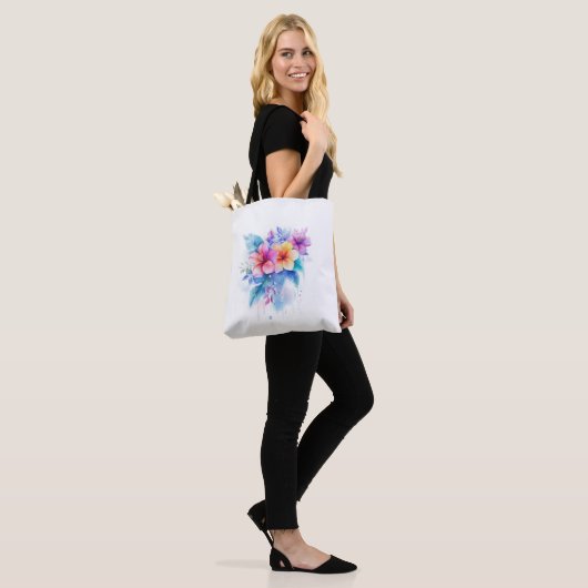 Tote Bag Fleurs d'été (Sur le modèle)