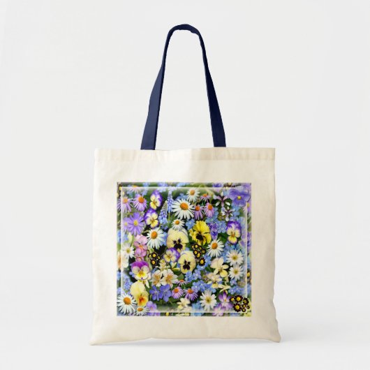 Tote Bag Fleurs d'été colorées (Devant)
