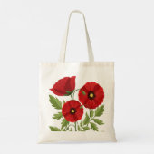 Tote Bag Fleurs d'été joyeuses floraison de pavot (Dos)