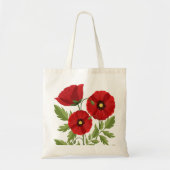 Tote Bag Fleurs d'été joyeuses floraison de pavot (Devant)