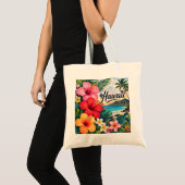 Tote Bag Fleurs d'Hawaii (Devant (produit))