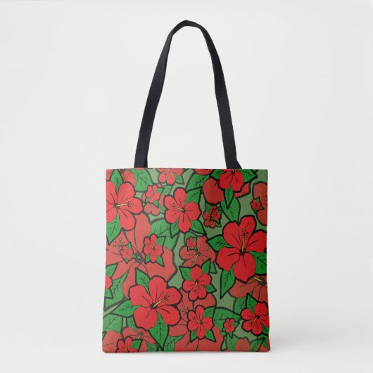 Tote Bag Fleurs d'Hibiscus #1 (Devant)