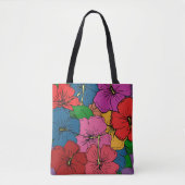 Tote Bag Fleurs d'Hibiscus #5 (Devant)
