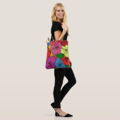 Tote Bag Fleurs d'Hibiscus #6 (Sur le modèle)