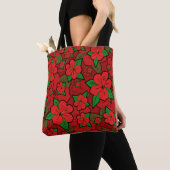 Tote Bag Fleurs d'Hibiscus Rouges (De près)