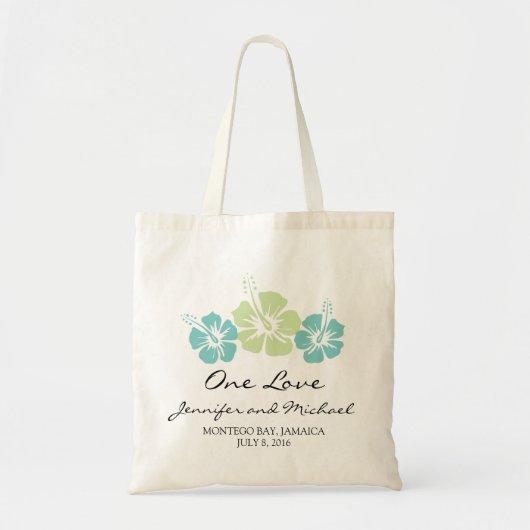 Tote Bag Fleurs d'Hibiscus tropicaux (Devant)