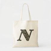 Tote Bag Fleurs d'hortensia à initiale de monogramme N (Devant)