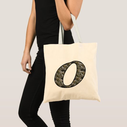 Tote Bag Fleurs d'hortensia à initiale de monogramme O (Devant (produit))