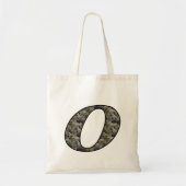 Tote Bag Fleurs d'hortensia à initiale de monogramme O (Devant)