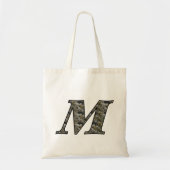 Tote Bag Fleurs d'hydrangea à initiale de monogramme M (Devant)