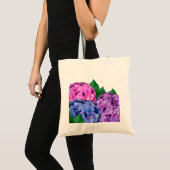 Tote Bag Fleurs d'hydrangée bleu et rose (Devant (produit))