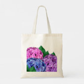 Tote Bag Fleurs d'hydrangée bleu et rose (Dos)