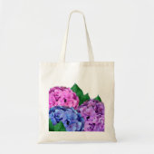 Tote Bag Fleurs d'hydrangée bleu et rose (Devant)