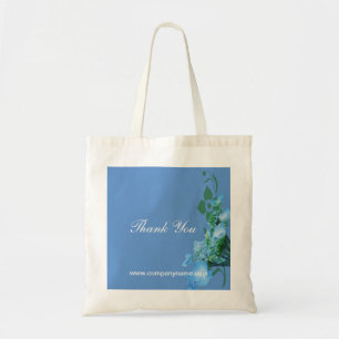 Tote Bag fleurs d'hydrangée bleue en arrière - plan bleu